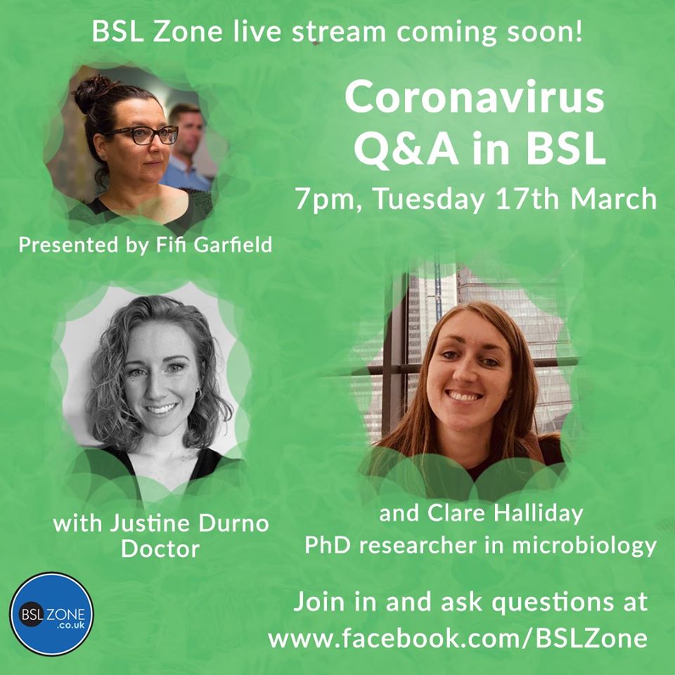 Coronavirus update: BSL Zone announces live Q&A | BSL users campaign ...